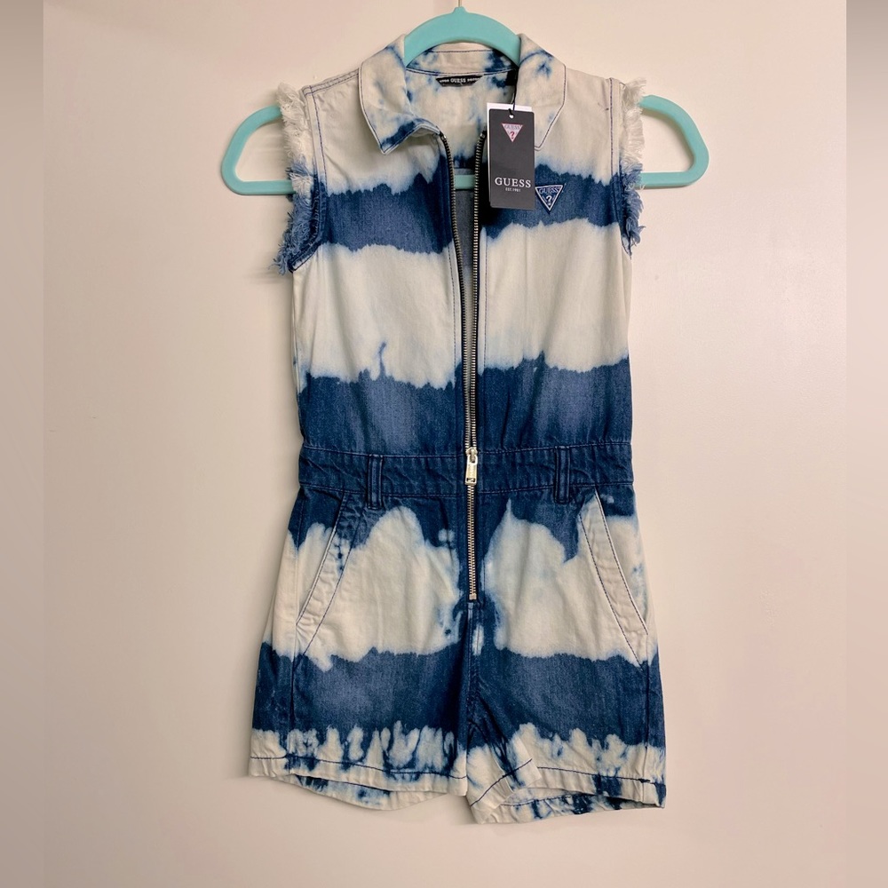 BNWT DENIM TIEDYE GUESS ROMPER